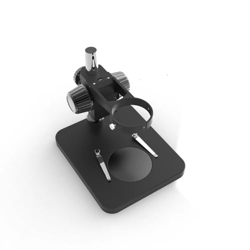 Microscope Accessories Kit White/Black 76MM Diameter Adjustable Microscope Stand Holder Focusing Bracket Stereo Zoom Trinocular Binocular Articulating Arm Gear Parts Microscope Slides(White)