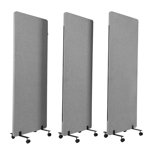 3 Panels Freestanding Partition Room Dividers Folding Portable Partition Screens Folding Privacy Screens for Office Reception Room Hospital