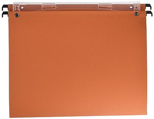 Esselte Vertical Hanging File, Multi-Folders, 15 mm Background, A4, Pack of 25, Tabs Included, Orange, Orgarex, 21632