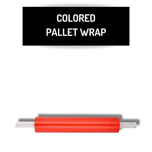 PSBM Dark Orange Plastic Stretch Wrap with Handles 20"x1000' 80 GA 4 Rolls