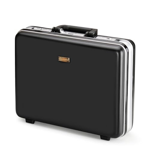 Baxi&barna ABS&PC Business Briefcase, Security Lockbox for Important Documents, New Aluminum Frame Money Box