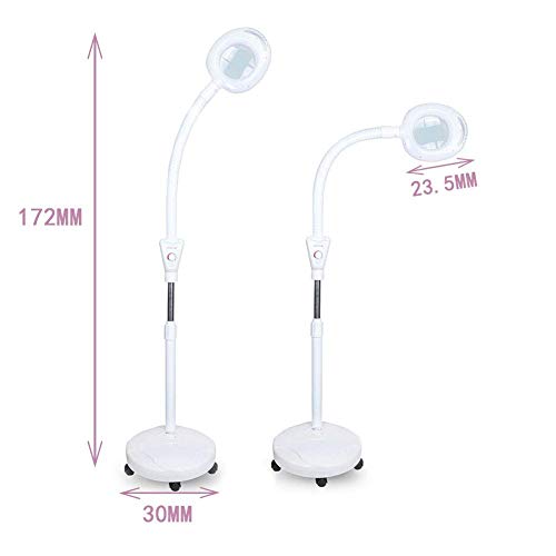 Magnifying Floor Lamp 16X Magnifier with Bright Light,Magnifying Glass for Reading,Beauty,Nail Art,Tattoo,Salon,Craft - Height Adjustable