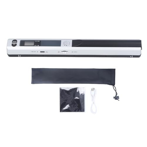 Jelquix Portable Scanner, 900 DPI Handheld Document & Photo Scanner, Small USB Scanning Wand with PDF JPG Format & 32GB Memory Card Support, Ideal for A4 Documents & Image (Silver)