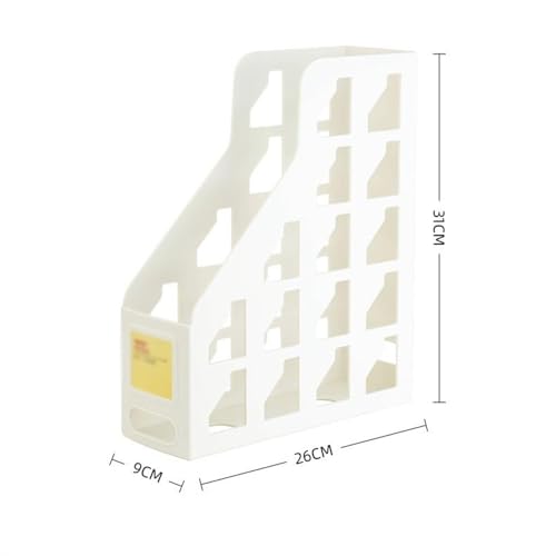 File Organizer Magazine File Holder, Space-Saving Organizer for Paper Literature Documents Desk(Brown)