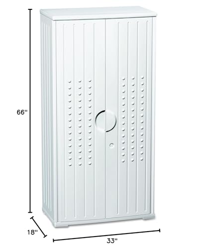 Iceberg Rough n Ready Storage Cabinet, 66", Platinum