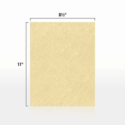 LUXPaper 8.5" x 11" Cardstock | Letter Size | Gold Parchment | 65lb. Cover (120lb. Text) | 500 Qty