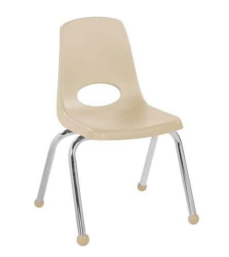 FDP 14" School Stack Chair with Ball Glides, Sand, 11557-SD