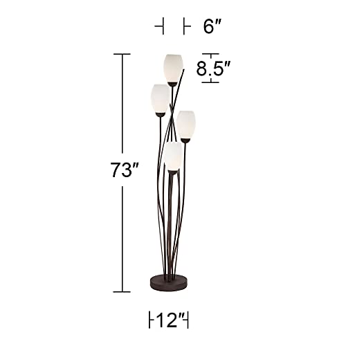 Jareth 73" Tall 4-Light Tulip Floor Lamp with USB Dimmer Living Room