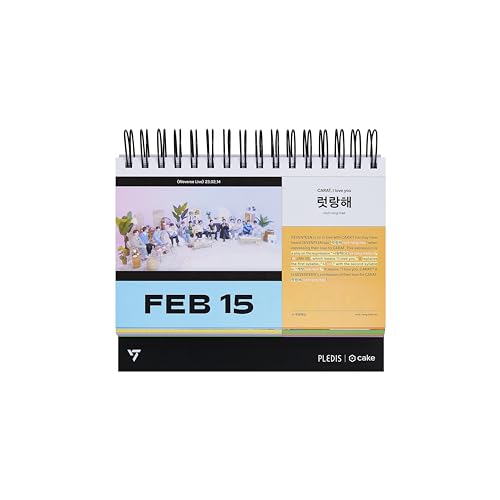 365 SEVENTEEN DAYS - Official Seventeen Merchandise, Daily Flip Calendar with Useful Korean Expressions Used by Seventeen, Perpetual Desk Calendar, Seventeen Photo Stickers Included, Kpop Merch, Seventeen Gift Idea, Perfect Gift for CARAT