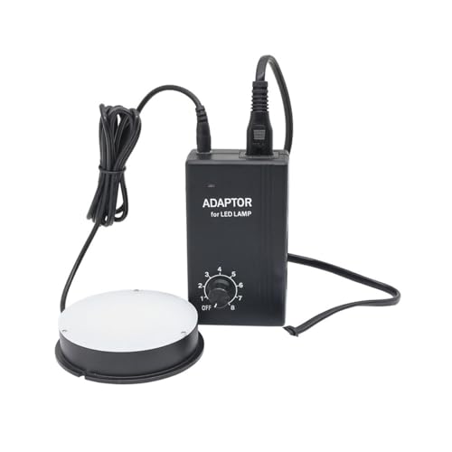 Microscope Accessories Kit 7W LED Ring Light for Stereo Microscope Bottom Ring Lamp 116 Pieces Beads, Adjustable Bottom Microscope Illuminator Microscope Slides