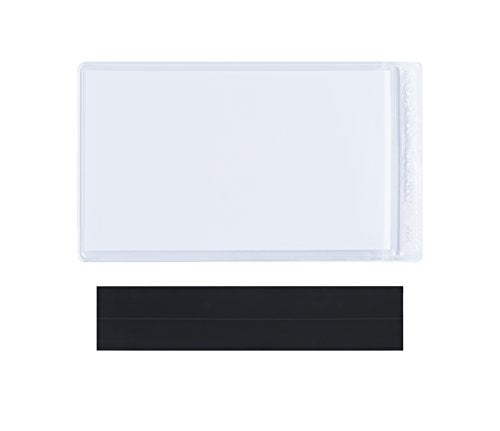 Superscan LH141 Plastic Magnetic Label Holder Envelope with Matte Finish, 5" Length x 3" Width, Clear (Case of 50)