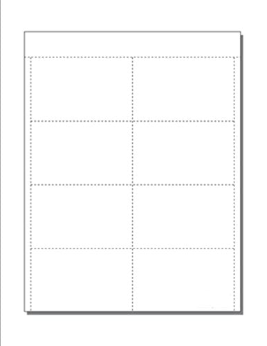 Print-Ready Name Badge Inserts (2-1/2" x 4"), 8-UP, Perfed on 8-1/2" x 11" White 67lb Vellum Paper - 100 Sheets (800 Inserts)