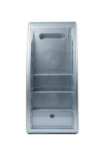 Fast Paper 710793 Quick Fit Literature Holder Wall-Mount 5 x 1/3xA4 Pocket W181xD95xH650mm Aluminium Ref 4062.35