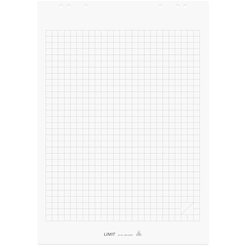 Limit 1 x flip chart pad, squared, pad with 20 sheets, 80 g/m² paper, 6 holes