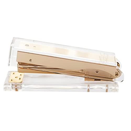 fhda Desk Staplers Acrylic Stapler Portable Transparent Office Desk Staplers Home School Binding Supplies Desktop Stapler Portable Desktop Staplers Home Office Supplies