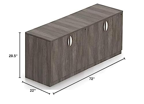 SL7122TOP-SL3622SC Storage Cabinet Credenza, 72" w x 22" d x 29 1/2" h - American Espresso
