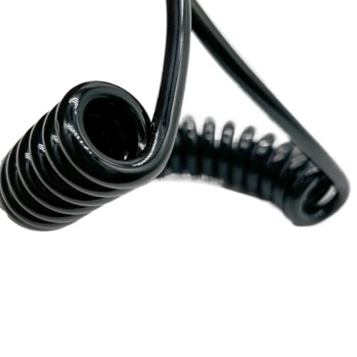 10 Core Coiled Curly Power Cord Cable 3.7 Meters Stretch 24-14 AWG