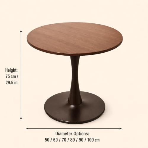 RIXNOMA Round Conference Table, Wooden Meeting Room Table with Thickened Top and Wood Base for Office Conference Rooms, Small Office Spaces, and Boardroom Meetings