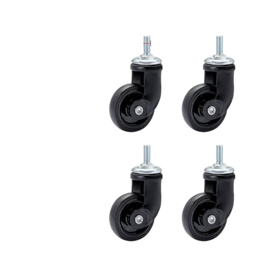 (4 Packs)-1.5Inch Furniture Caster M6 Screw/Trolley Wheel