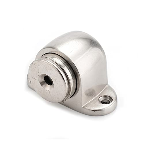 ZSRUIKJN 2PCS Door Stops Magnetic Zinc Alloy Stopper Holder Powerful Floor-Mounted with Screws for Family Home Furniture Hardware