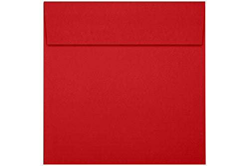 LUXPaper Square Invitation Envelopes | Peel & Press | 5" x 5" | Ruby Red | 80lb. Text | 500 Qty