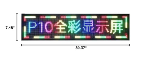 MekUk LED Sign Board Scrolling Message LED Sign Full Color Display Programmable Scrolling Message Board for Shop, Restaurant, Bar for Store, Car, Business, Promotion (Color : Multi-Colored, Size : 1