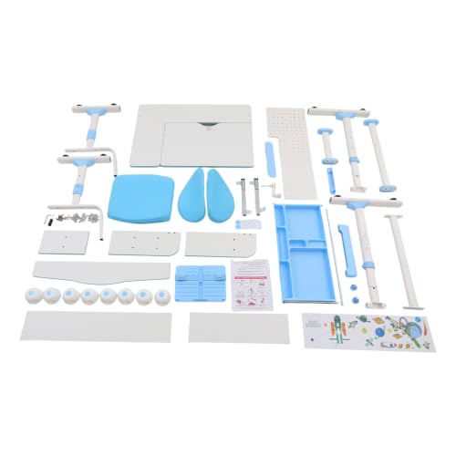 gimukkeo Adjustable Desk and Chair Set Blue Ergonomic Study Table