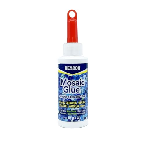 BEACON Mosaic Glue - Non-Toxic & Water Resistant, Ideal for All Tiles & Surfaces, 2-Ounce, 12-Pack