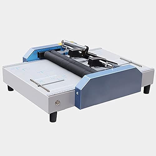 TREEYX A3 Brochure Stapler Folding Machine, Electric Paper Book Stapler Creaser, Saddle Stitch Flat-Clinch Automatic Binding Machine, Folder Dashed Machine