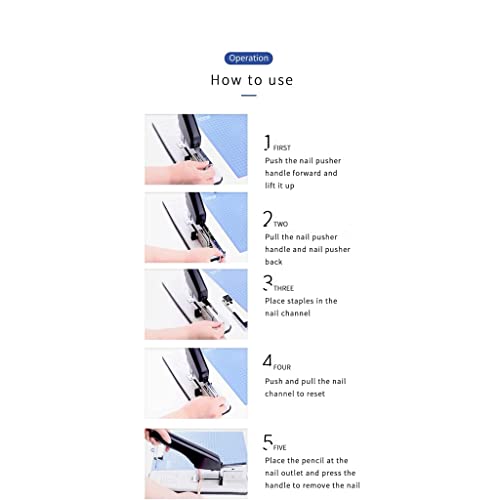 fhda Desk Staplers Stapler Heavy Duty Desk Staplers 200 Sheet Stapler Labor Saving Desktop Stapler School Office Stationery Portable Desktop Staplers Home Office Supplies
