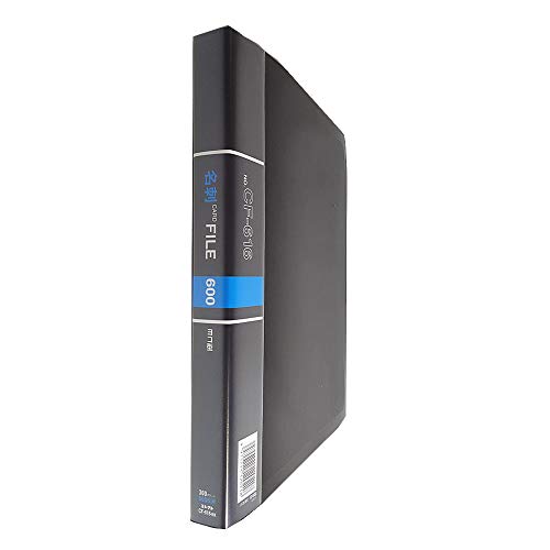 Collect CF-616-BK Business Card File, Black, A4 Size
