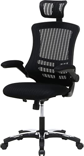Fuji Boeki 82530 Master 3 High Back, Office Chair, Desk Chair, Mesh, Breathable, Black, Backrest Storage Space Included, Elevation Function, Locking Function