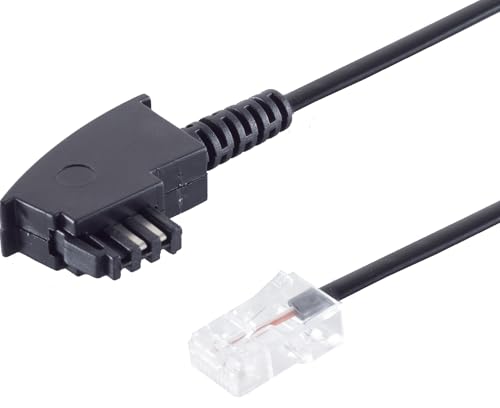 1 x 20 m TAE-F Plug to Western Plug 6/4 Telephone Cable for Siemens Telephones