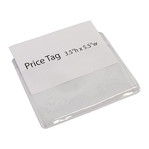 Vinyl Pouch for Price Cards and Tickets Sized at 5.5" Wide x 3.5" High (100 Pack) (Quantity 3) (3)