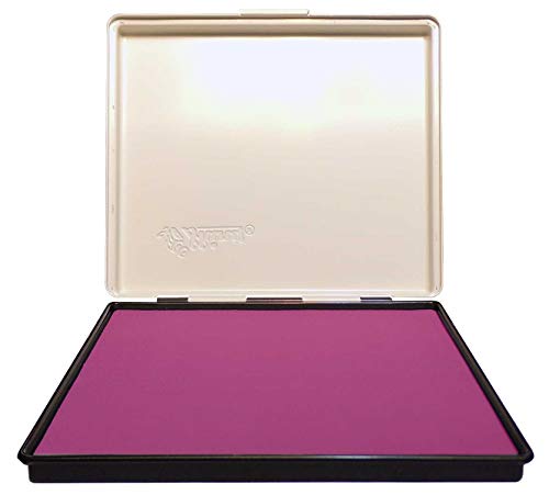 Uimprint Extra Large 8'' x 12'' Industrial Rubber Stamp Ink Pad in Metal Case, Fuchsia Stamp Pad