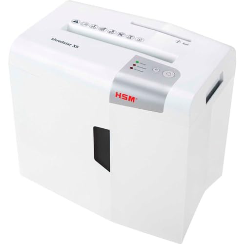 HSM shredstar X5 Cross-Cut Shredder; shreds up to 5 sheets; 4.7-gallon capacity