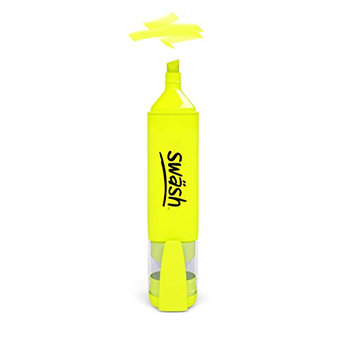 JZBRAIN Swash HLP48YW Premium Highlighters, Yellow (Pack of 48)