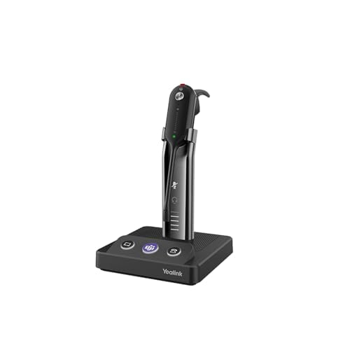 Yealink SIP-T54W IP Corded/Cordless 4.3-Inch Color Display Desktop Phone Bundle with Yealink WH63 Mono Bluetooth Noise Canceling Mic Headset, Cam 313 2MP Webcam for Office