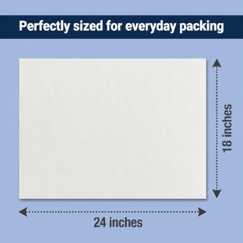 BOX USA Packing Paper Sheets 18" x 24" (1666 Sheets, 50 lb) - Newsprint Paper for Shipping, Storage and Moving Supplies, White