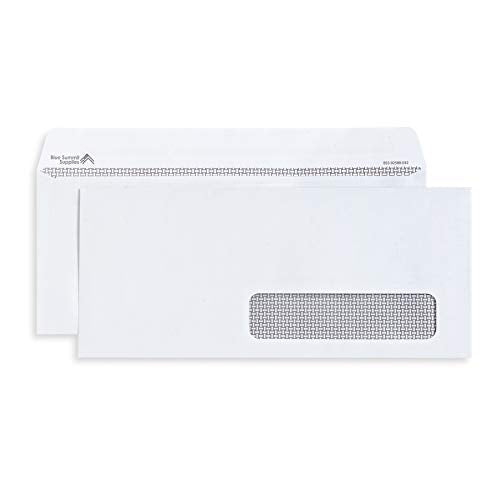 Blue Summit Supplies 500#10 Right Window Security Envelopes, Self Seal