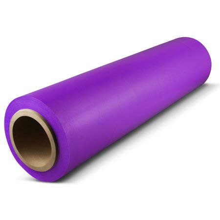 18"x 1500 FT Roll - 80 Gauge Thick + Heavy Duty .Stretch wrap Moving & Packing Wrap. Industrial Strength, Plastic Pallet Shrink Film Ideal for Furniture, Boxes, Pallets… (Purple, 4 Pack)
