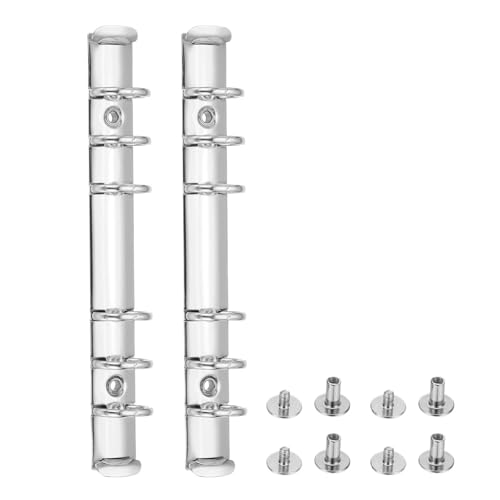 A5 ring binder Ring Binder Mechanism 6 Pieces A6 Hole Spines for Planners and Binders(A6 Gold Tone)
