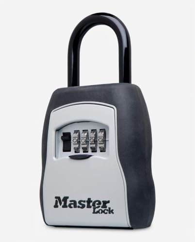 Master Lock Portable Key Lock Box, Combination Lock Box Holds 5 Keys 5400EC