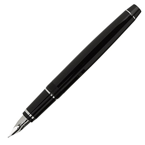 Pilot Namiki Falcon Collection Fountain Pen, Black with Rhodium Accents, Soft Extra Fine Nib (60740)