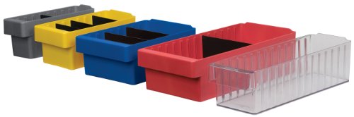 Akro-Mils 31168 AkroDrawer Stackable Plastic Storage Drawer Storage Bin, (17-5/8-Inch x 5-9/16-Inch x 4-5/8-Inch), Blue, (6-Pack)