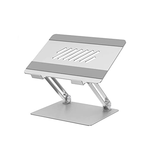 Feilx Laptop Stand, Adjustable Laptop Stand, Ergonomic Laptop Riser Holde, Foldable Aluminum Alloy Computer Stand with 10 to 15.6 Inches Notebook Computer (Color : Silver)