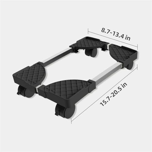VHDY85KA Office Floor PC Tower Stand Cart, Mobile Adjustable CPU Holder with Rolling Caster Wheels, PC Riser fit Most PC Case Accessories(Black)