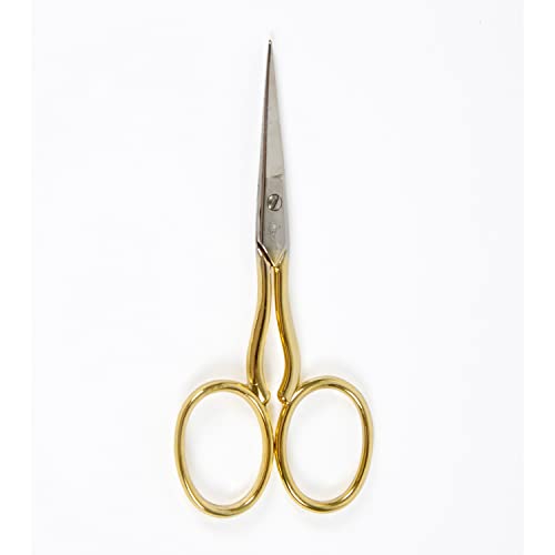 DMC U1082 Handicraft Scissors, Hardanger, For Embroidery, Total Length 3.5 inches (9 cm), Storage, Vinyl Case Included