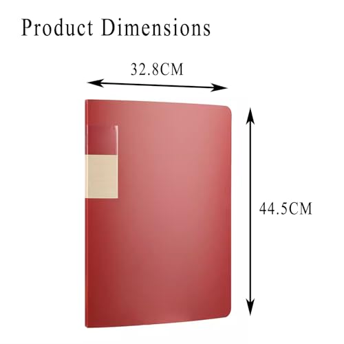 A3 Document Display Folders, 2 Pack 60 Clear Pockets Display Book, Presentation Project Folders