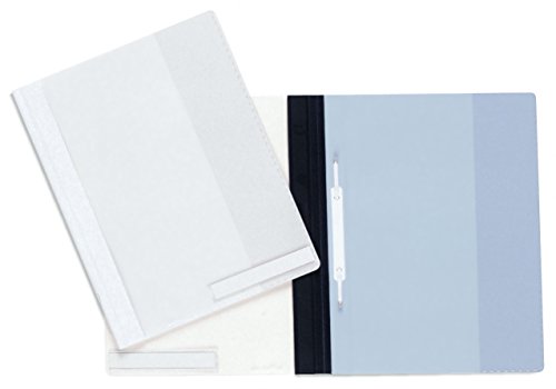 Durable Management Flat File Plastic Clear Front with Title Strip A4 Blue
